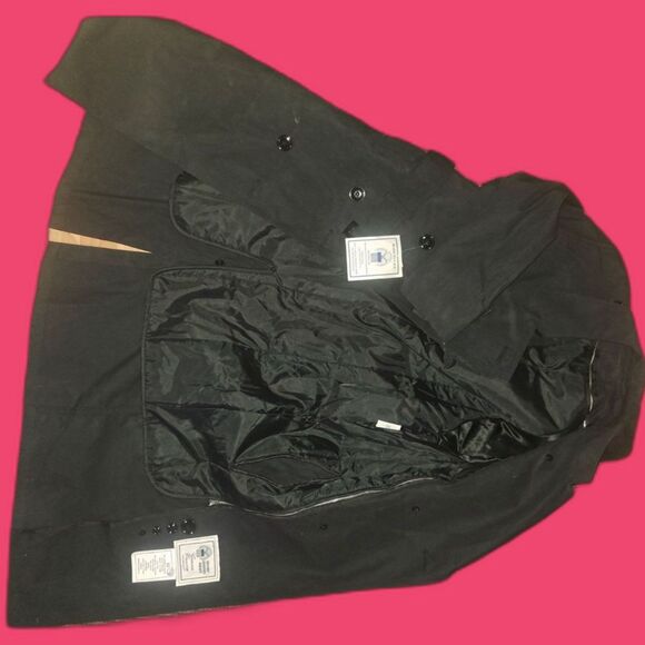 NWT DLA Gorgeous Zipper Out Padded Lined Black Trench Coat Ladies 8S Belted - Picture 5 of 10